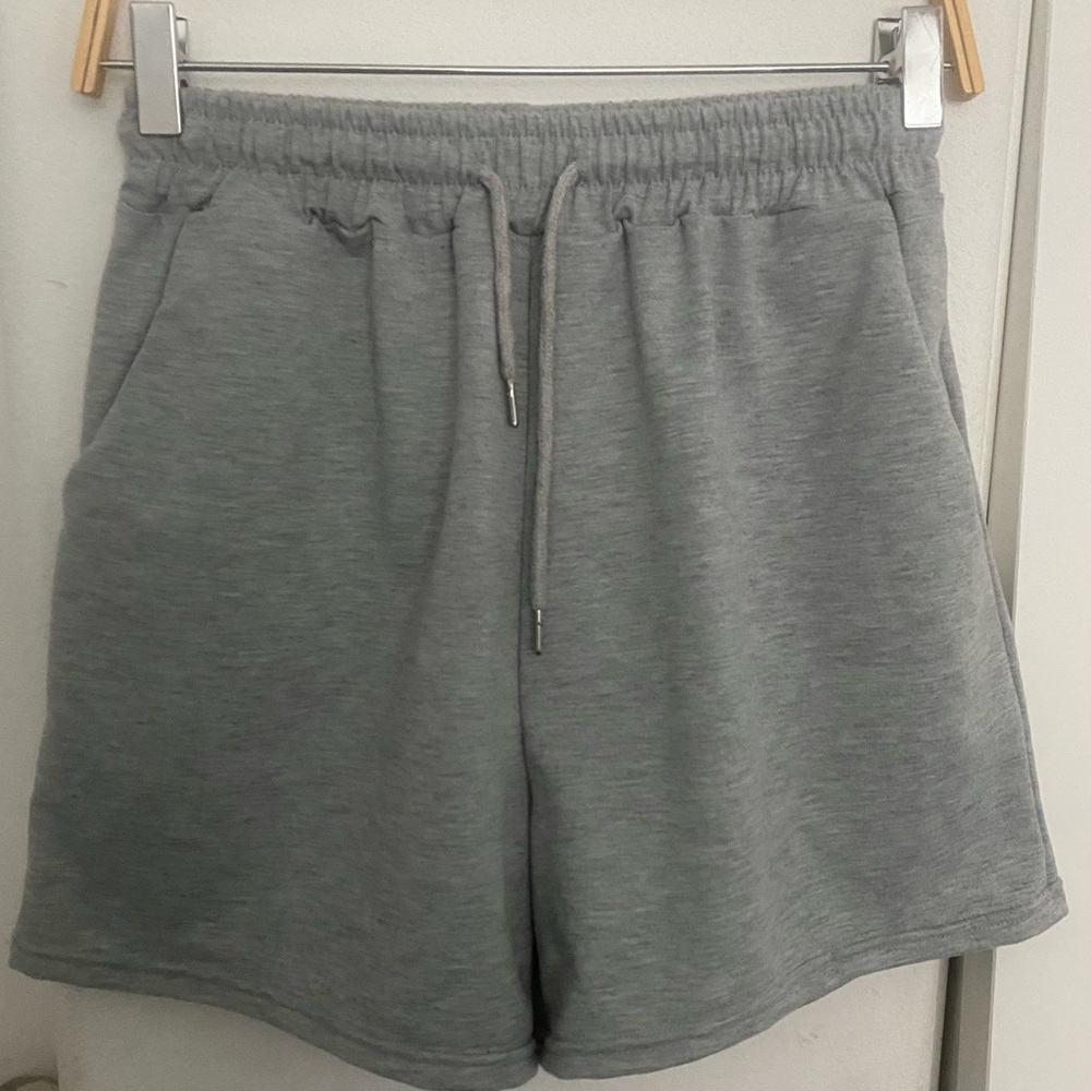 Shein Gray Elastic Waist Shorts